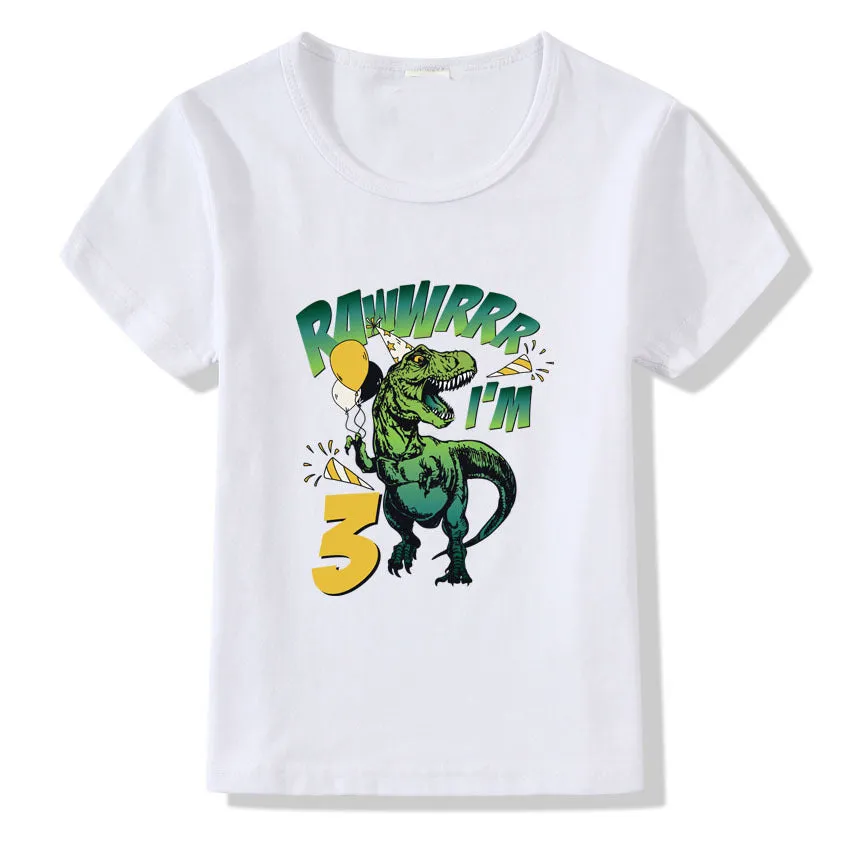 Children's T-shirt Numbers 1-9 Birthday T-shirt