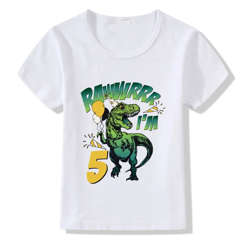 Children's T-shirt Numbers 1-9 Birthday T-shirt