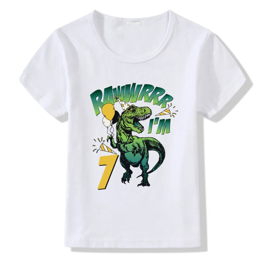 Children's T-shirt Numbers 1-9 Birthday T-shirt