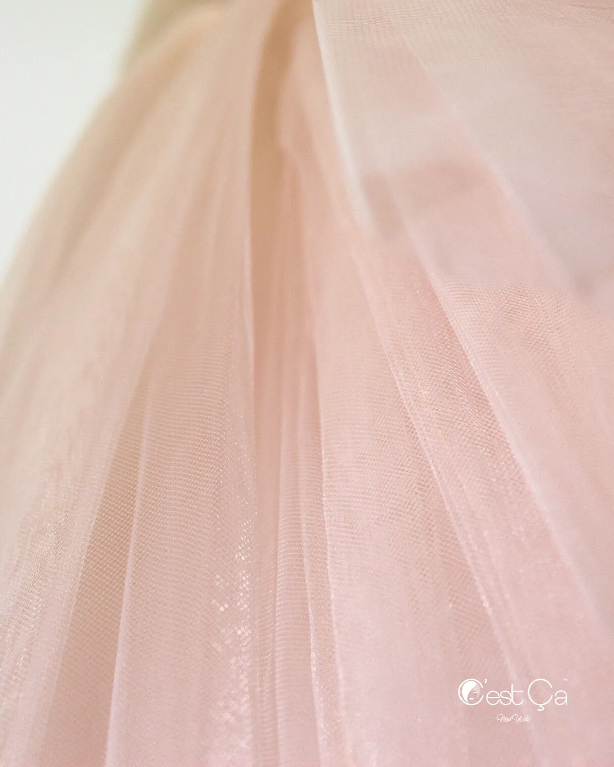 Clarisa Nude Pink Tulle Skirt - Midi