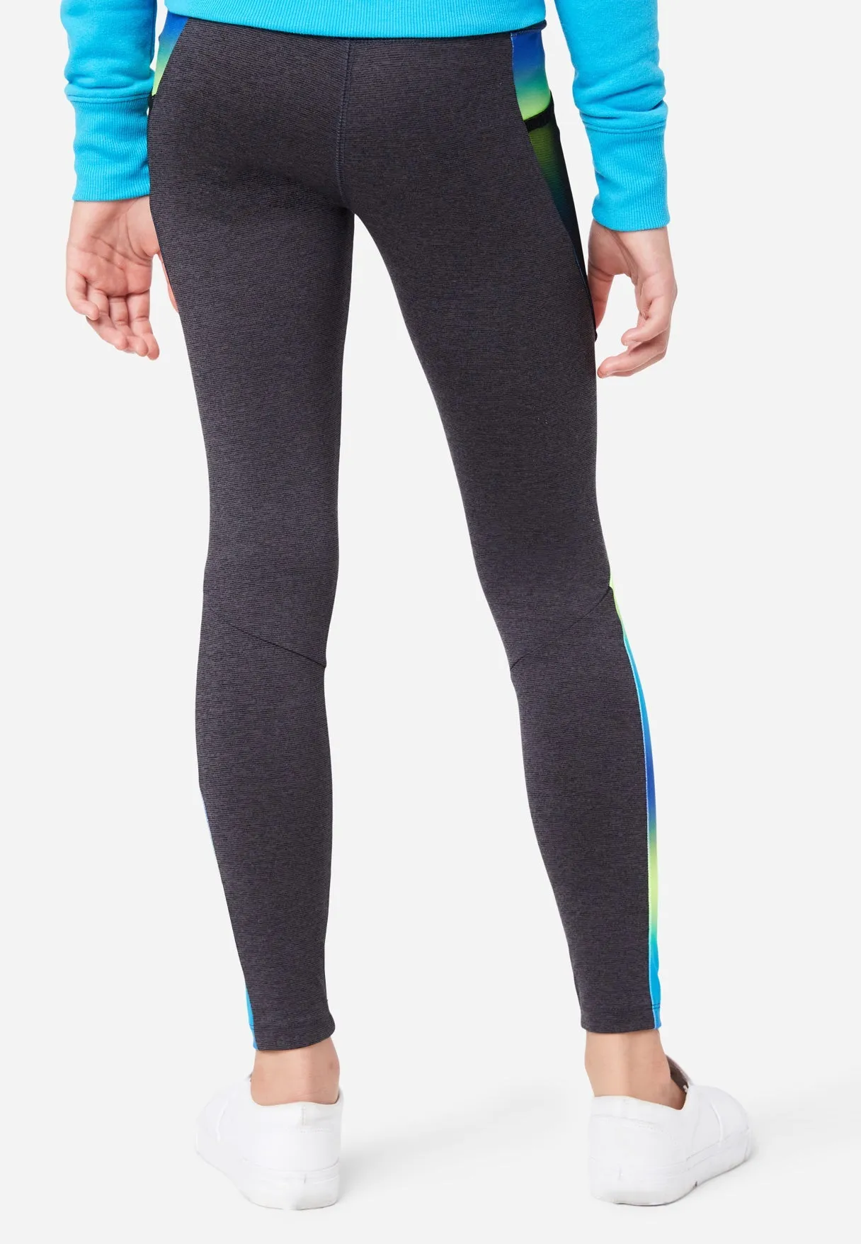 Color Block Seamed Full-Length Leggings