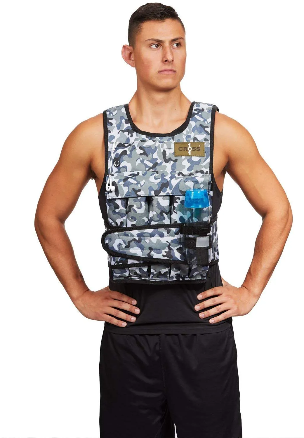 CROSS101 Weighted Vest Arctic/Desert Camouflage 20lbs - 80lbs