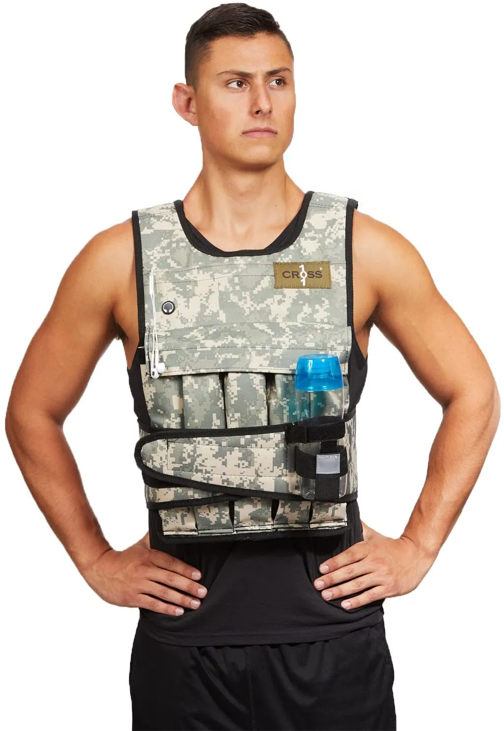 CROSS101 Weighted Vest Arctic/Desert Camouflage 20lbs - 80lbs