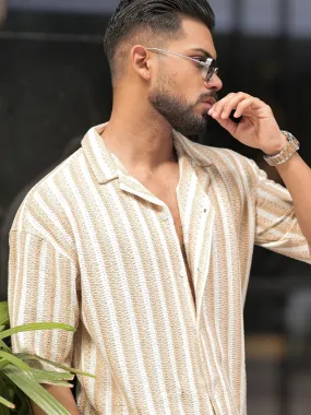 Desert Stripe Beige Shirt