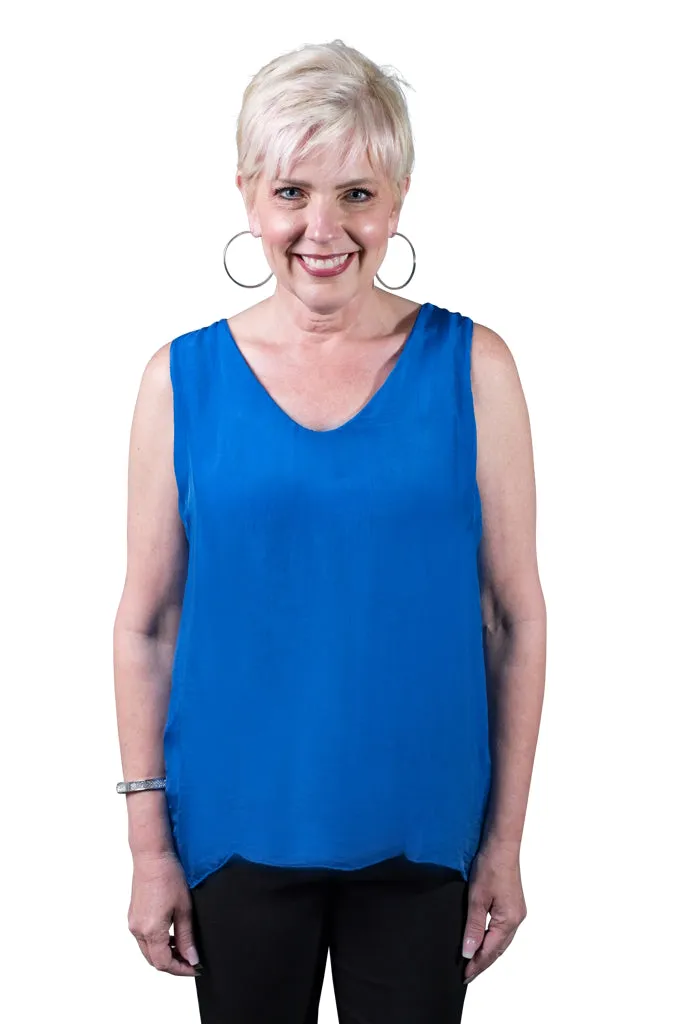 Dina Silk V-Neck Tank (BT204)