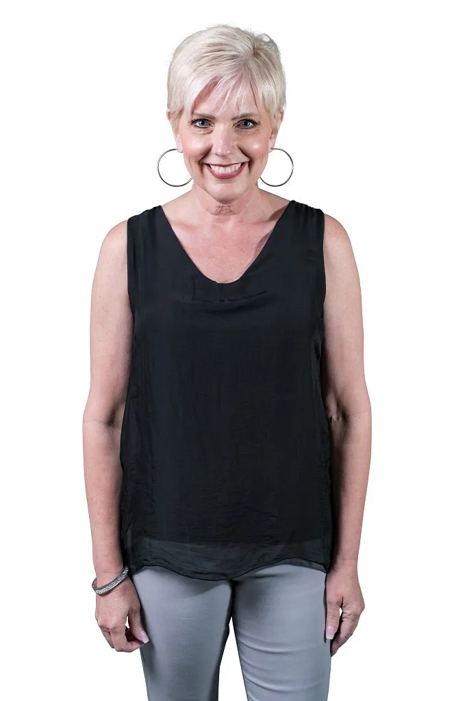 Dina Silk V-Neck Tank (BT204)