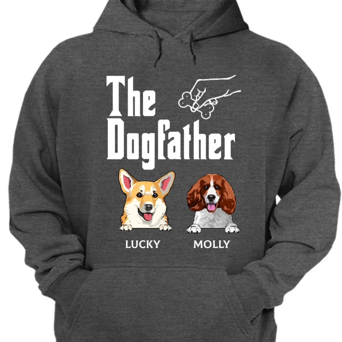 Dog Lovers - The Dogfather - Personalized Unisex T-shirt, Hoodie, Sweatshirt