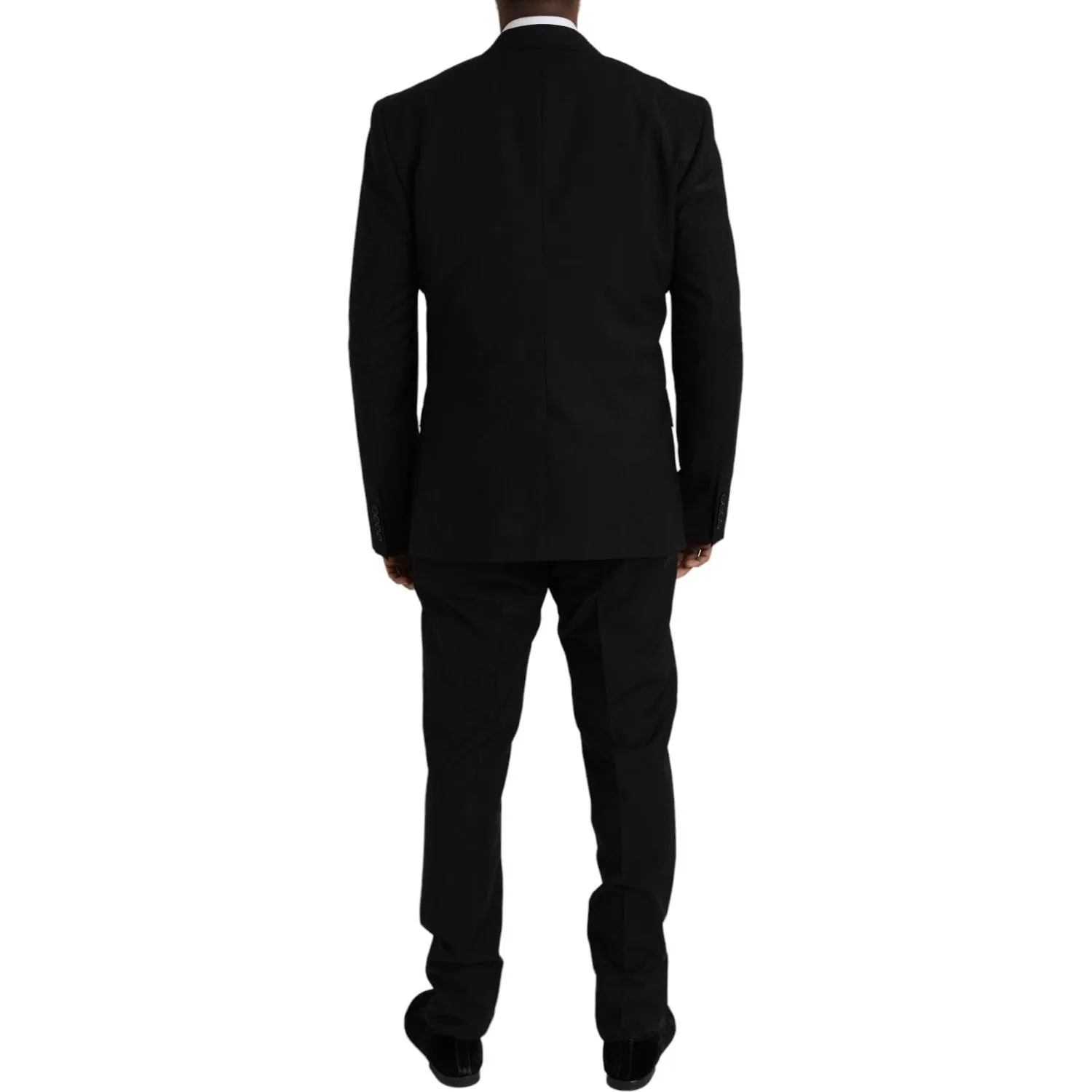 Dolce & Gabbana Black Polyester STAFF Formal 3 Piece Suit