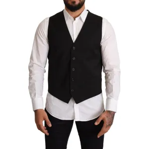 Dolce & Gabbana Elegant Black Formal Dress Vest