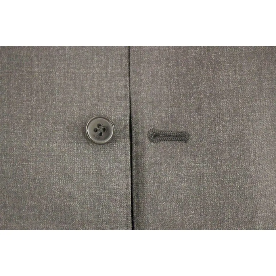 Dolce & Gabbana Elegant Gray Wool Formal Dress Vest