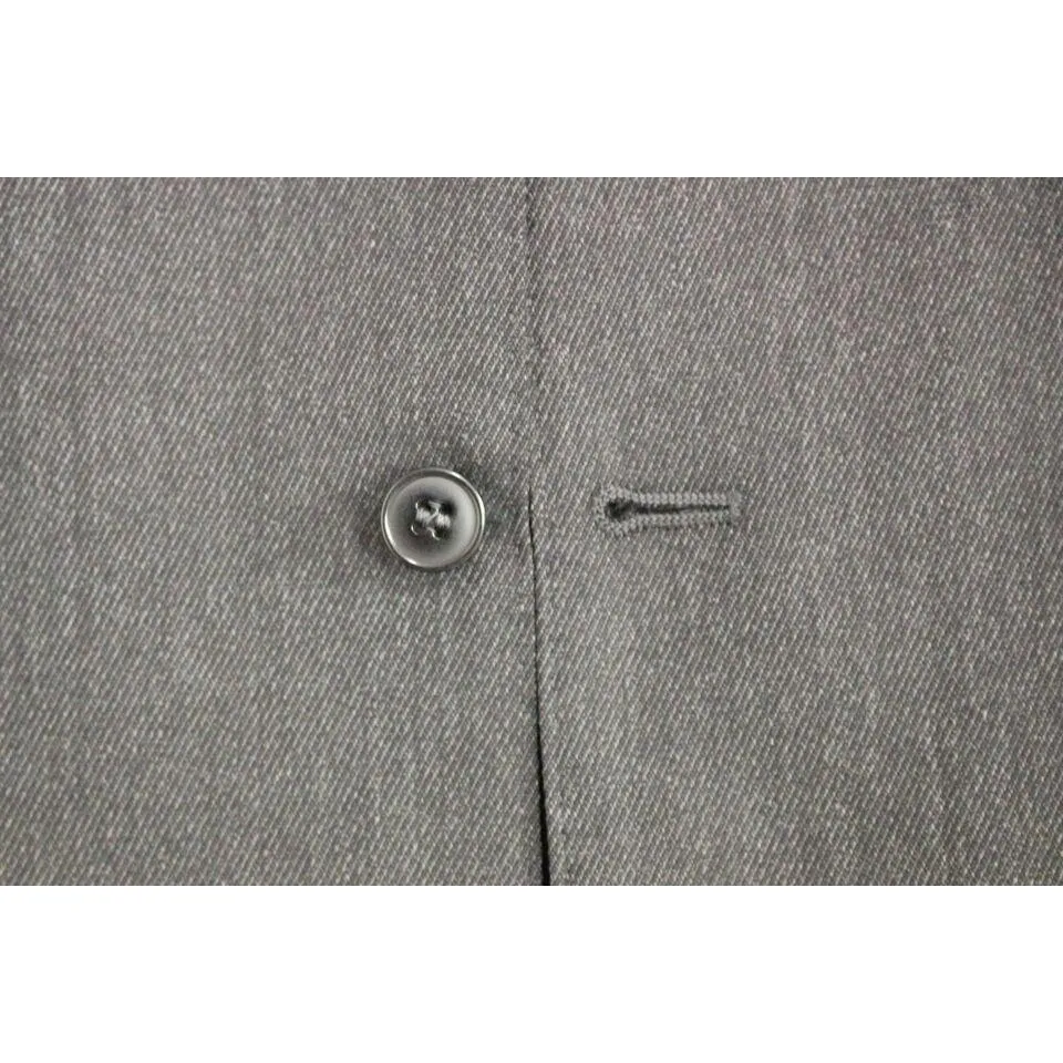 Dolce & Gabbana Elegant Gray Wool Formal Vest