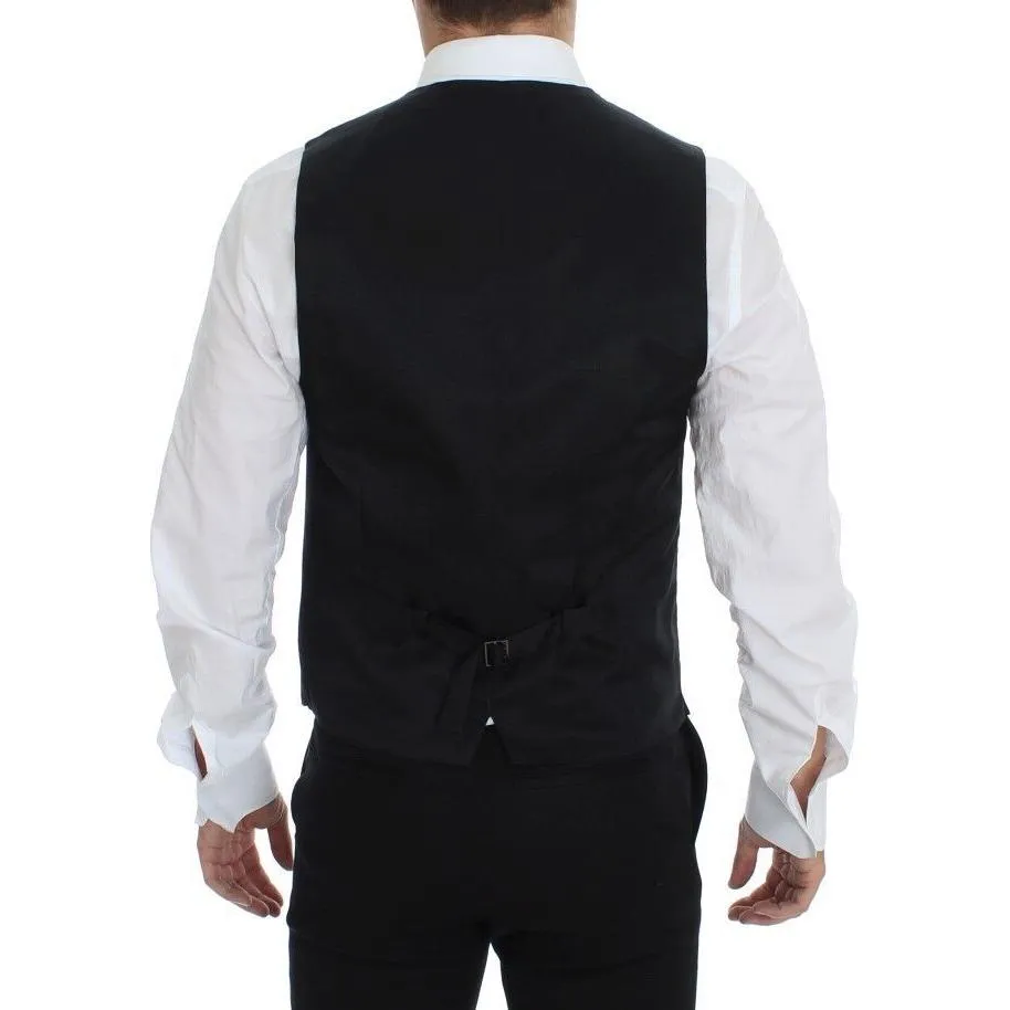 Dolce & Gabbana Elegant Gray Wool Formal Vest