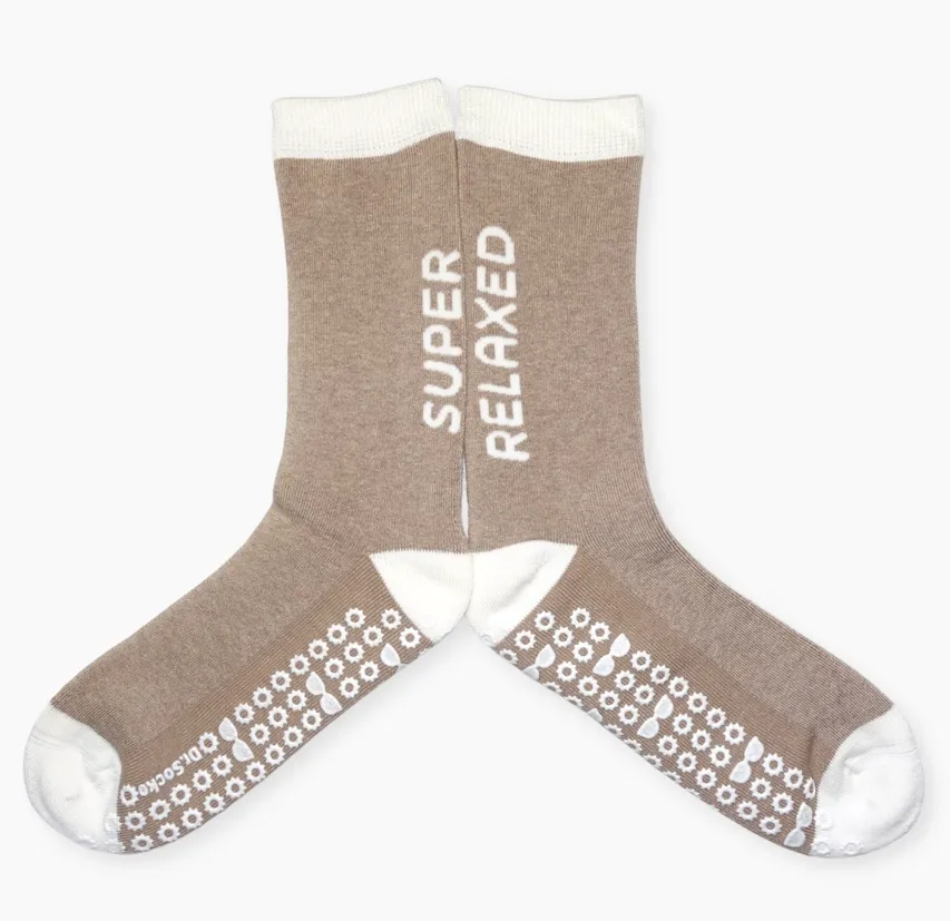 Dr Socko Super Relaxed Non Slip Crew Socks -Small