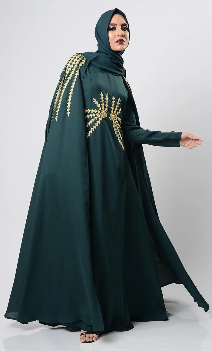 Dramatic Lavish Embroiderd Abaya