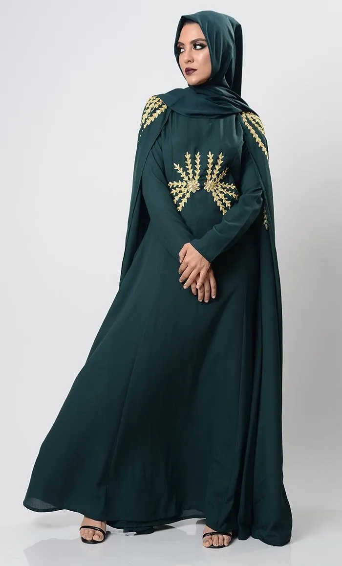 Dramatic Lavish Embroiderd Abaya