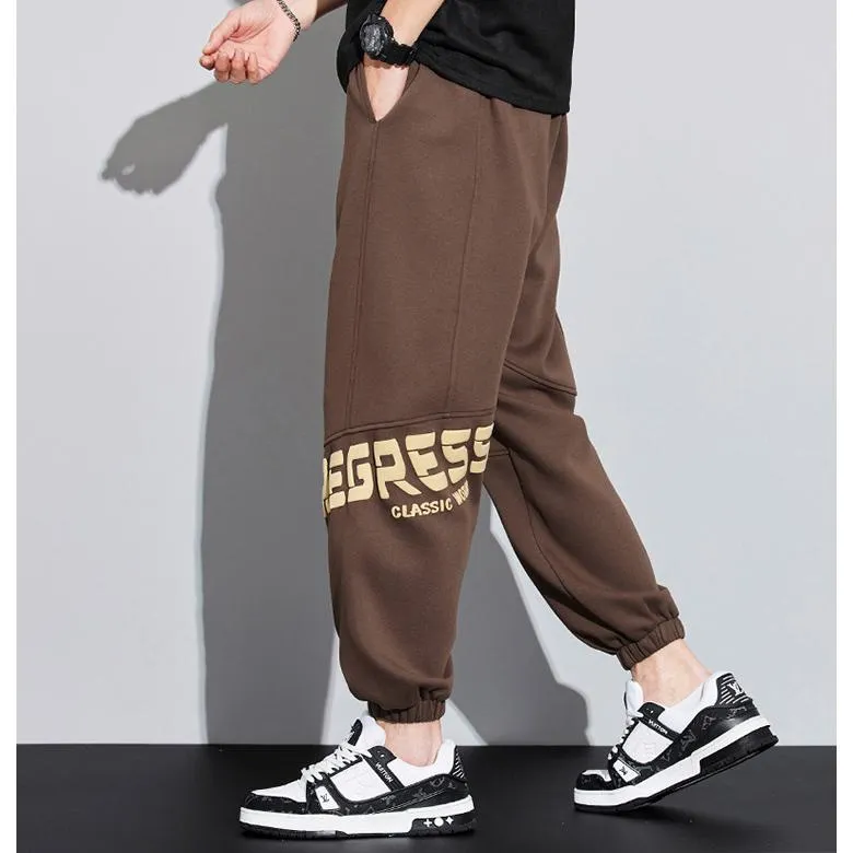 Drawstring Knitted Casual Tapered Sweatpant