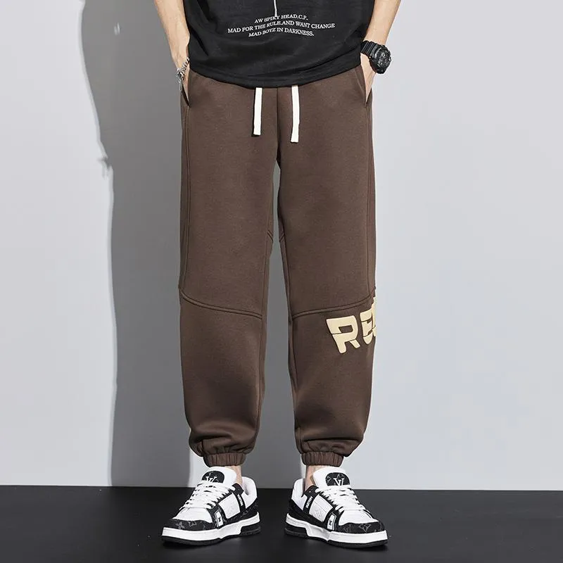 Drawstring Knitted Casual Tapered Sweatpant