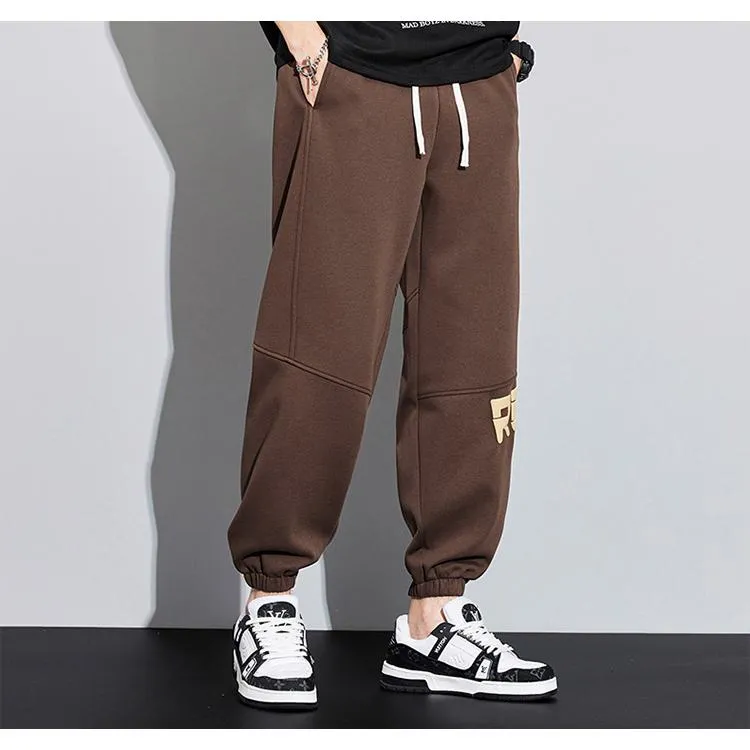 Drawstring Knitted Casual Tapered Sweatpant