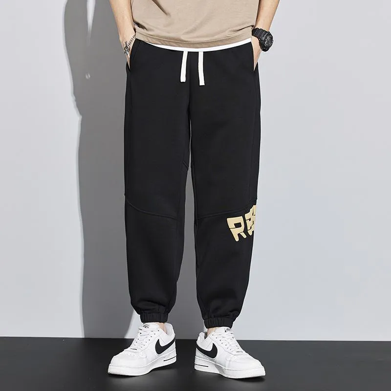 Drawstring Knitted Casual Tapered Sweatpant