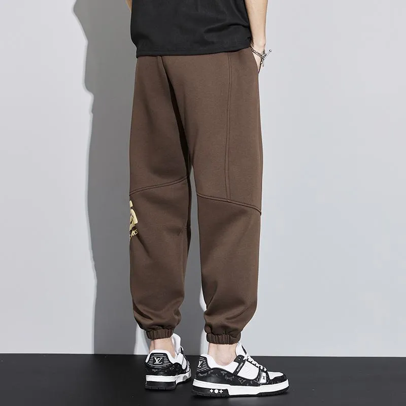 Drawstring Knitted Casual Tapered Sweatpant