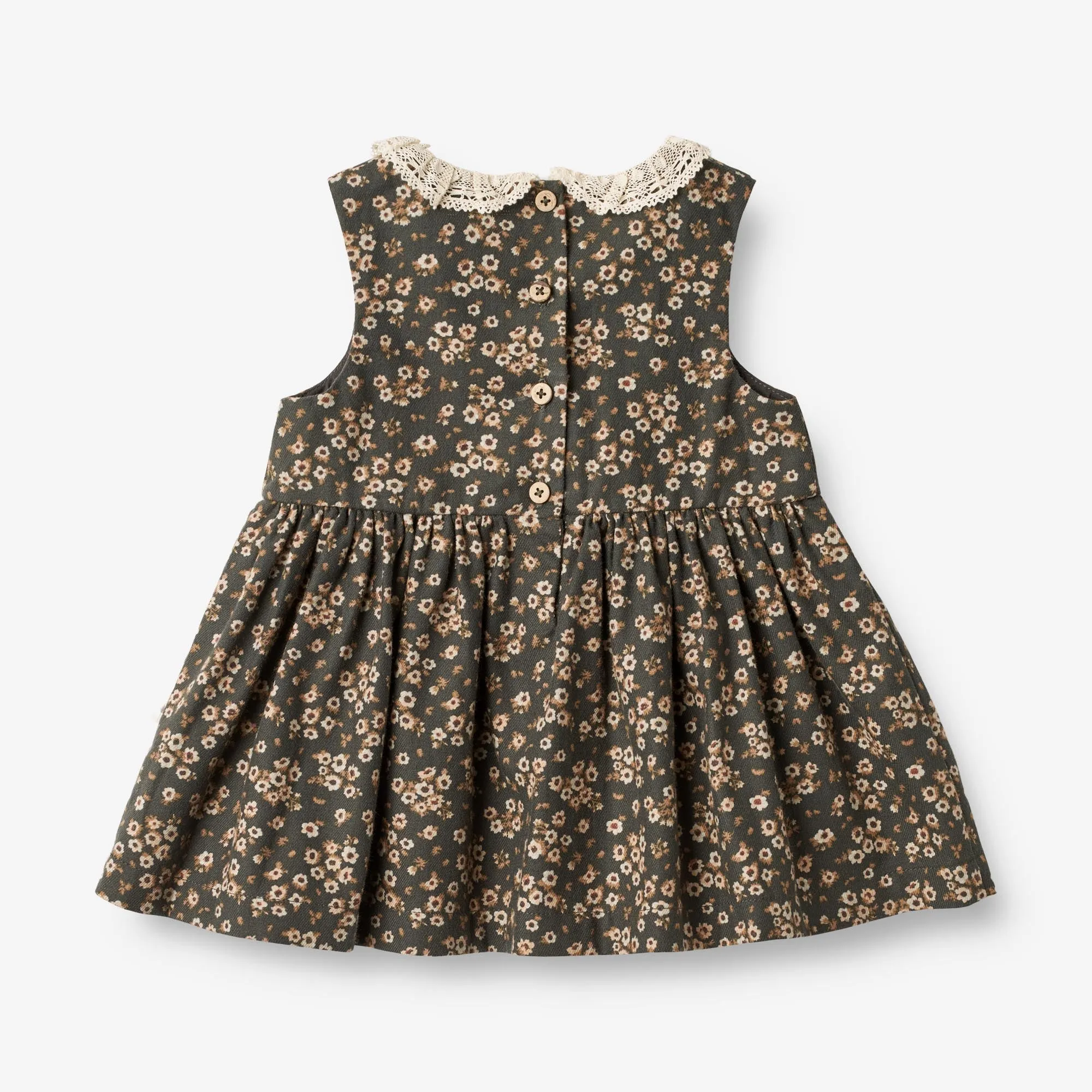 Dress Elma Sleeveless | Baby - black coal flowers