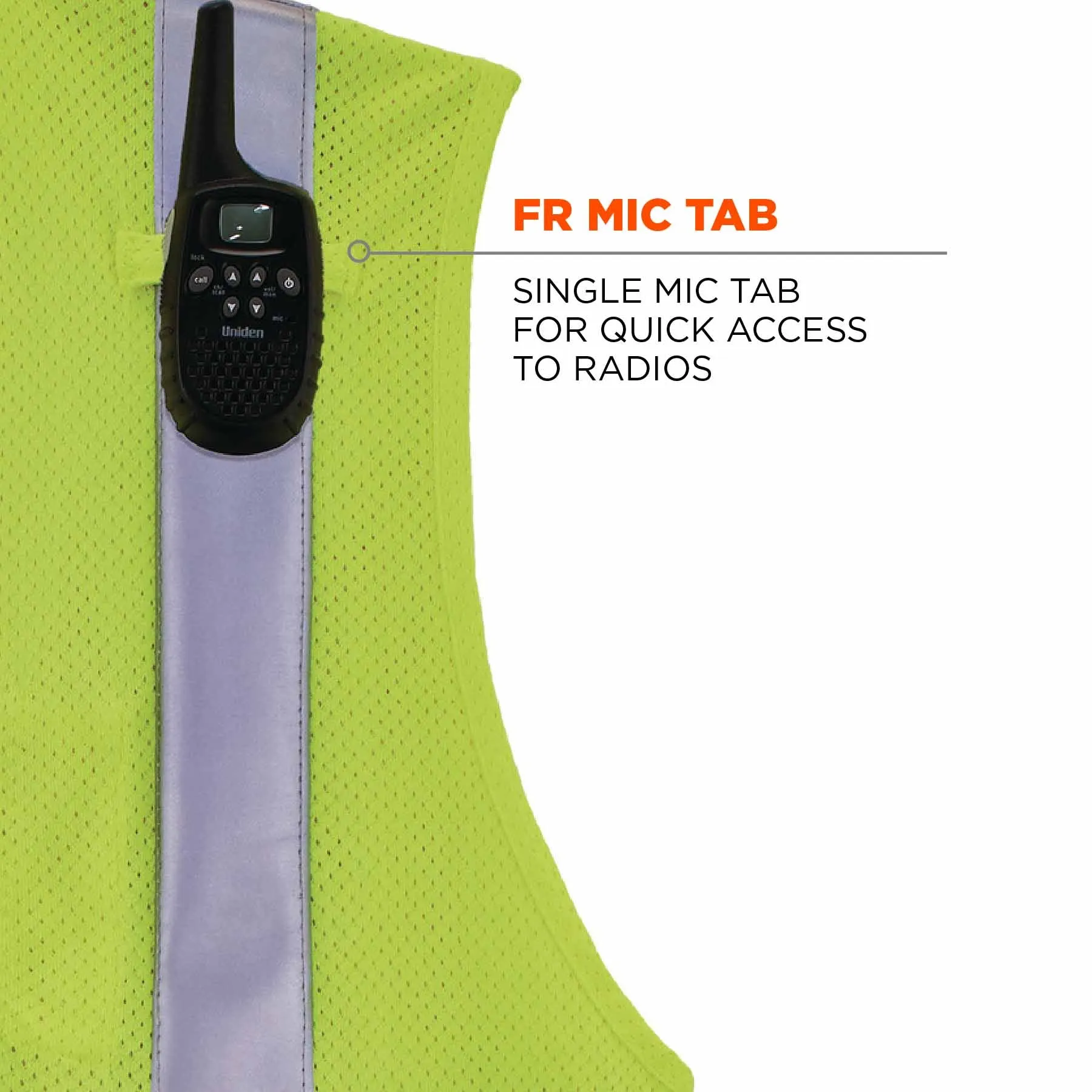 Ergodyne 21863 8263FRHL S/M Lime Class 2 FR Safety Vest - H L - Economy