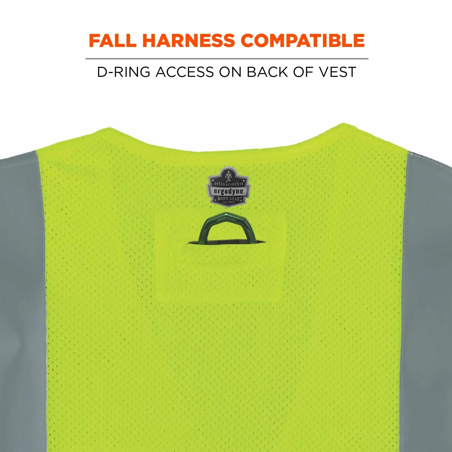 Ergodyne 21863 8263FRHL S/M Lime Class 2 FR Safety Vest - H L - Economy