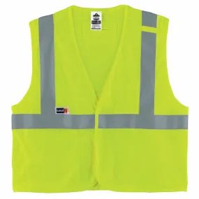 Ergodyne 21863 8263FRHL S/M Lime Class 2 FR Safety Vest - H L - Economy