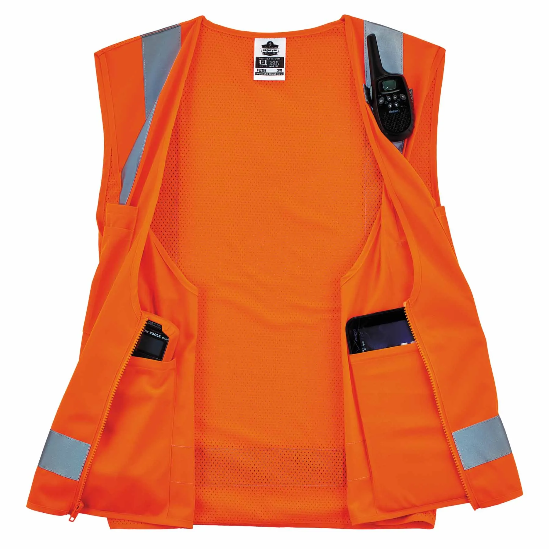 Ergodyne 24516 8249Z-S 2XL Orange Class 2 Economy Surveyors Vest - Single Size