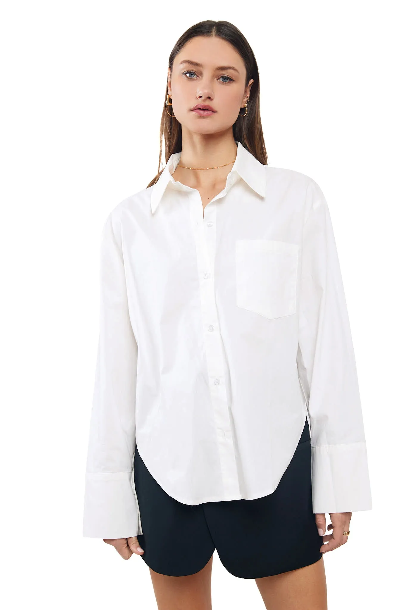 ESSENTIAL White Boyfriend Shirt