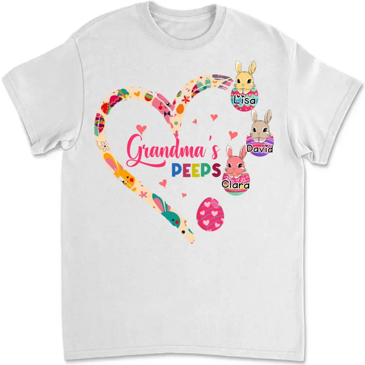 Family - Grandma's Peeps - Personalized Unisex T-shirt