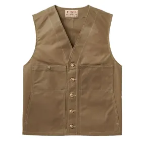 Filson Oil Tin Cloth Vest Dark Tan