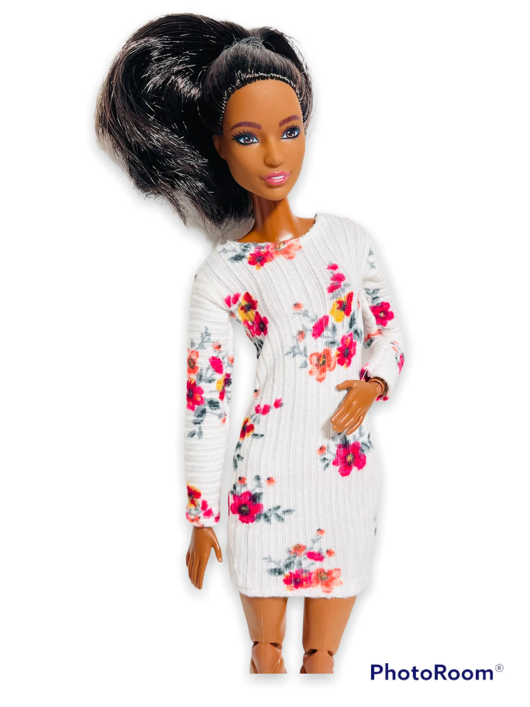 Floral dress for Barbie doll