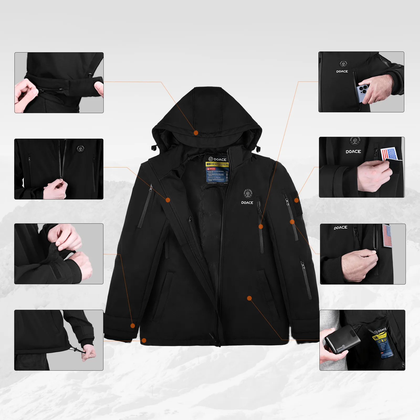 Heat keep jacket for winter