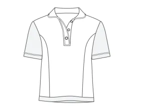 Henley Polo Top White