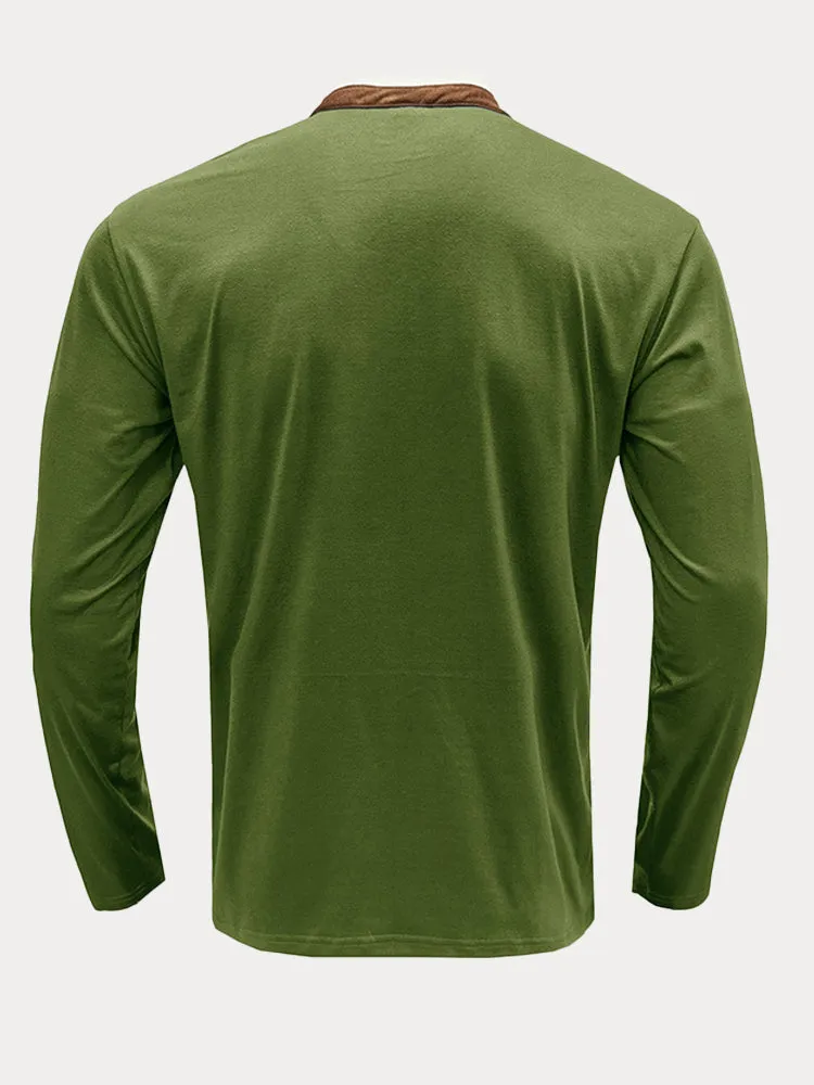 Henry Long Sleeve Bottoming Henley Shirt