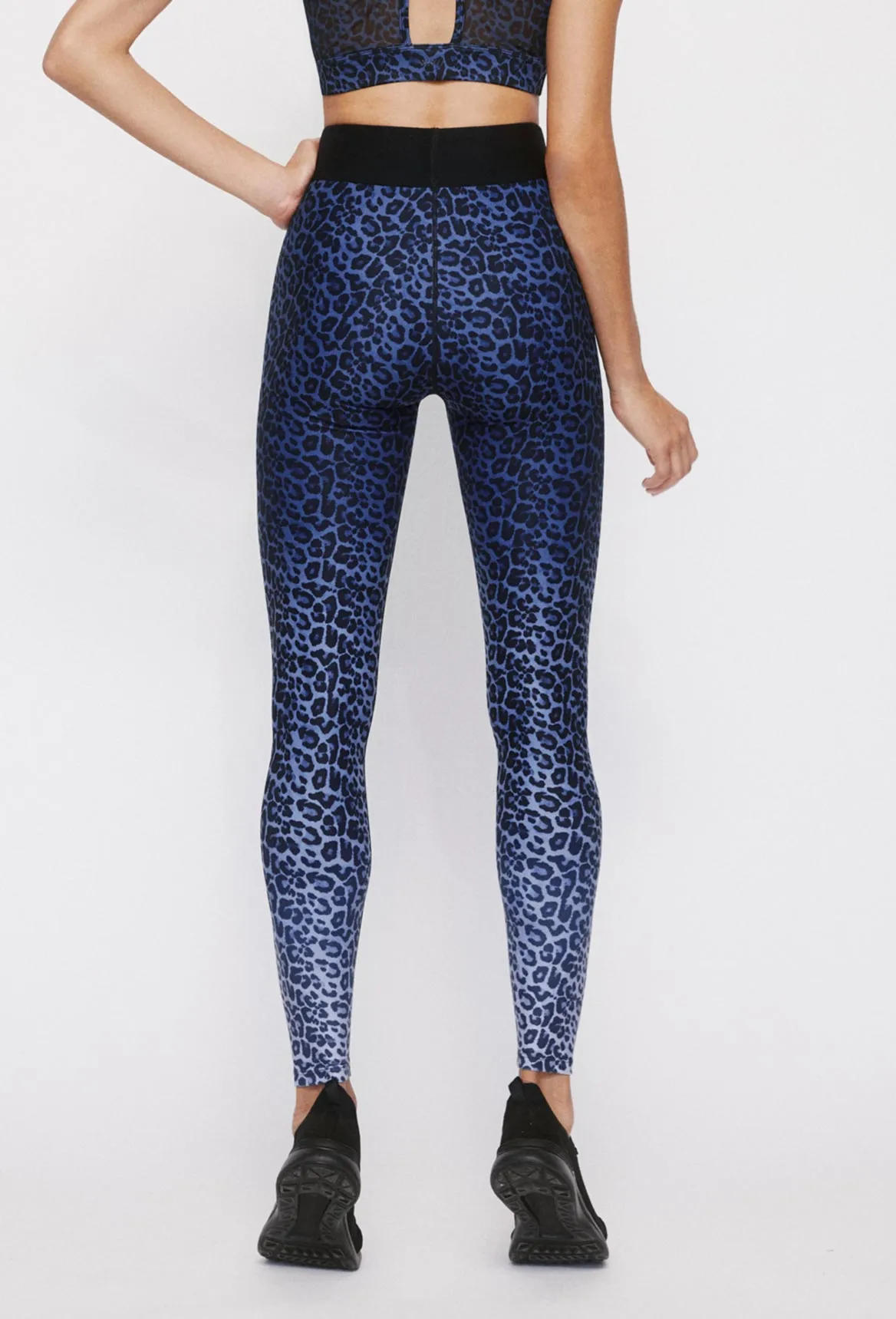 High-Waist Iggy Blue Chill Cheetah Leggings