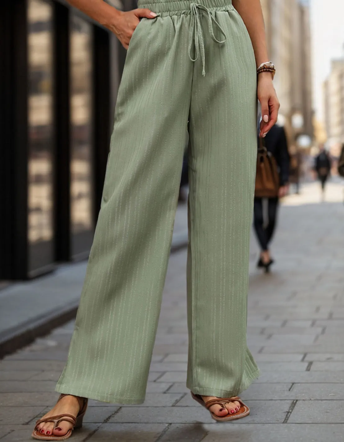 High Waist Wide Leg Pants