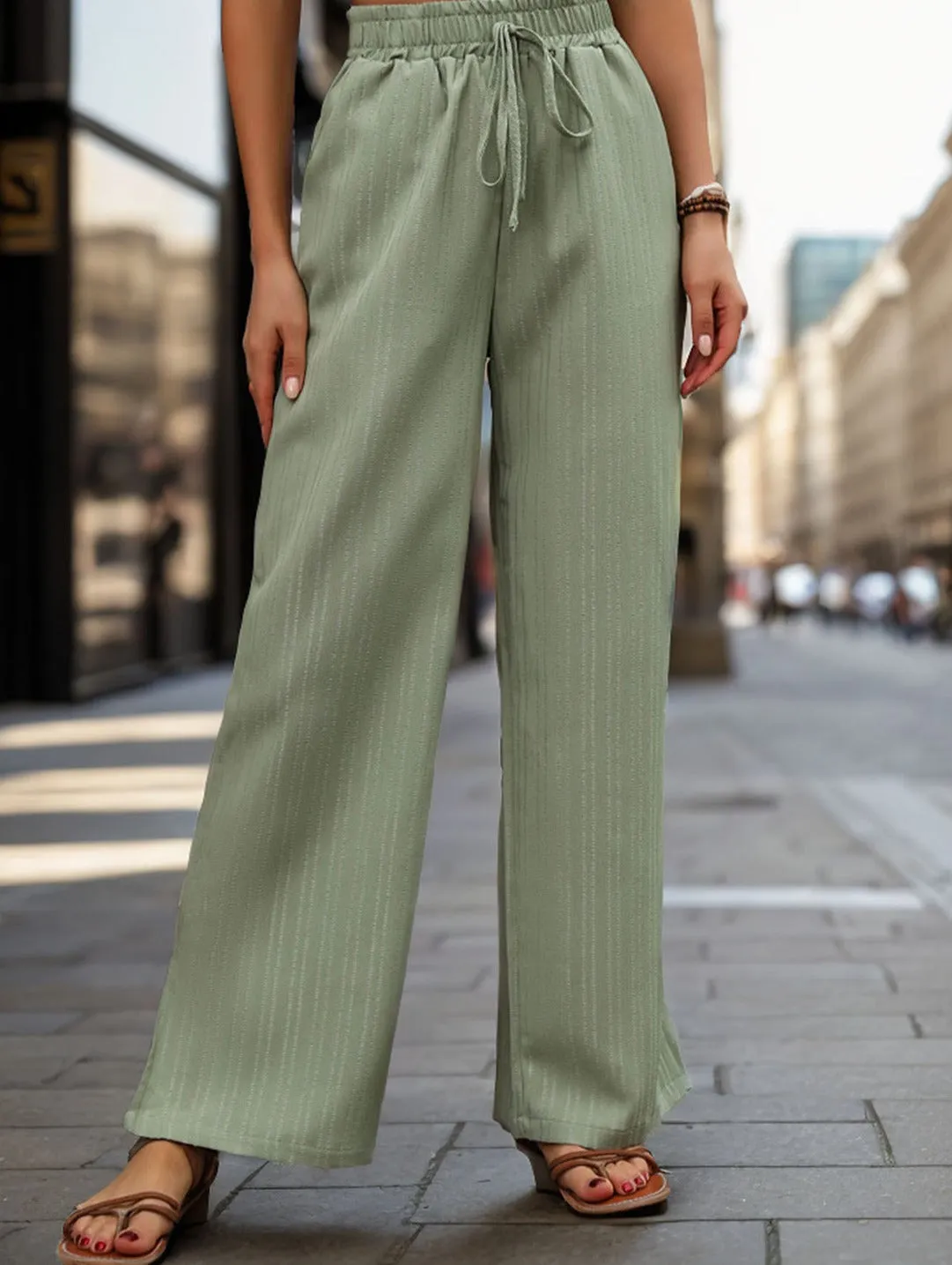 High Waist Wide Leg Pants