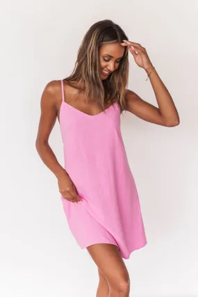 Janet Slip Dress - Bubble Gum