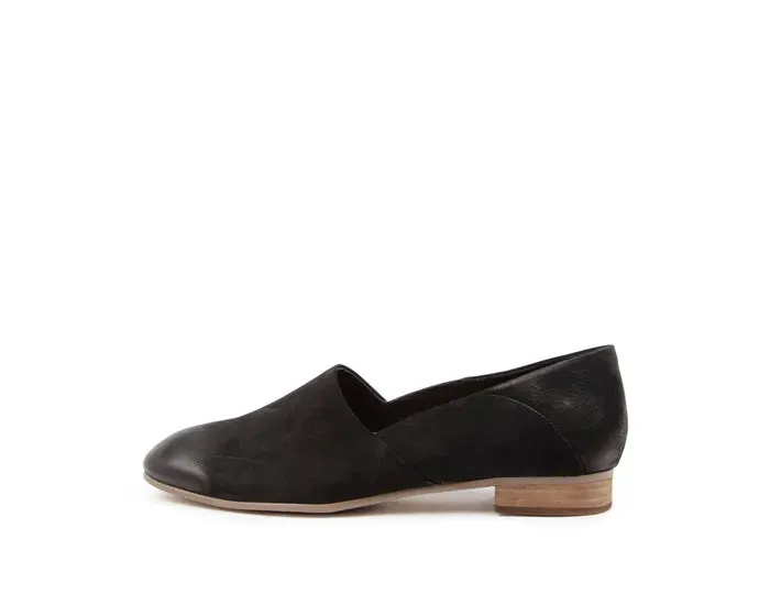 Jelene by Diana Ferrari Supersoft - Black Nubuck with Natural Heel