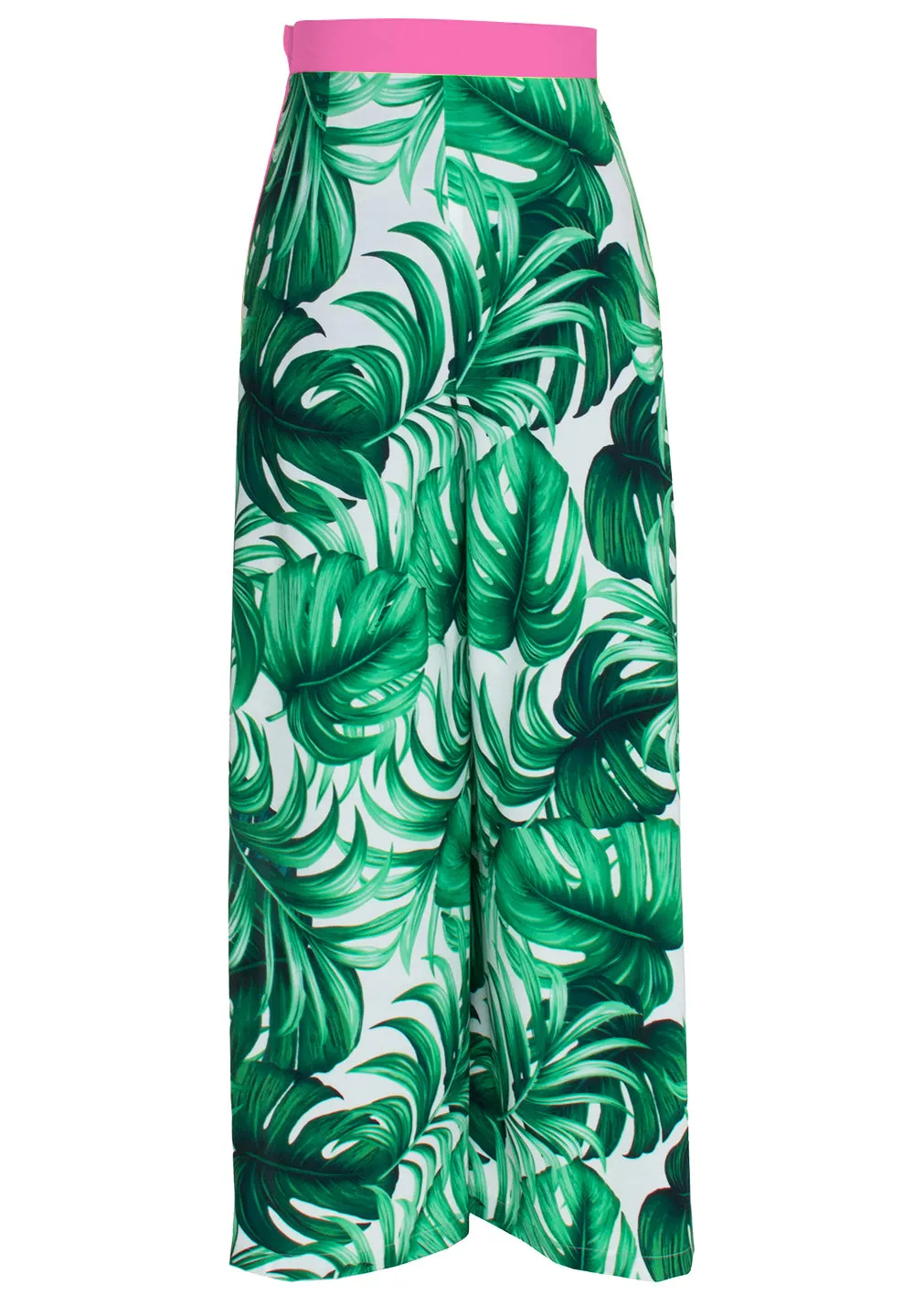 Jungle - Monstera White / Green Pants (Neon Pink)