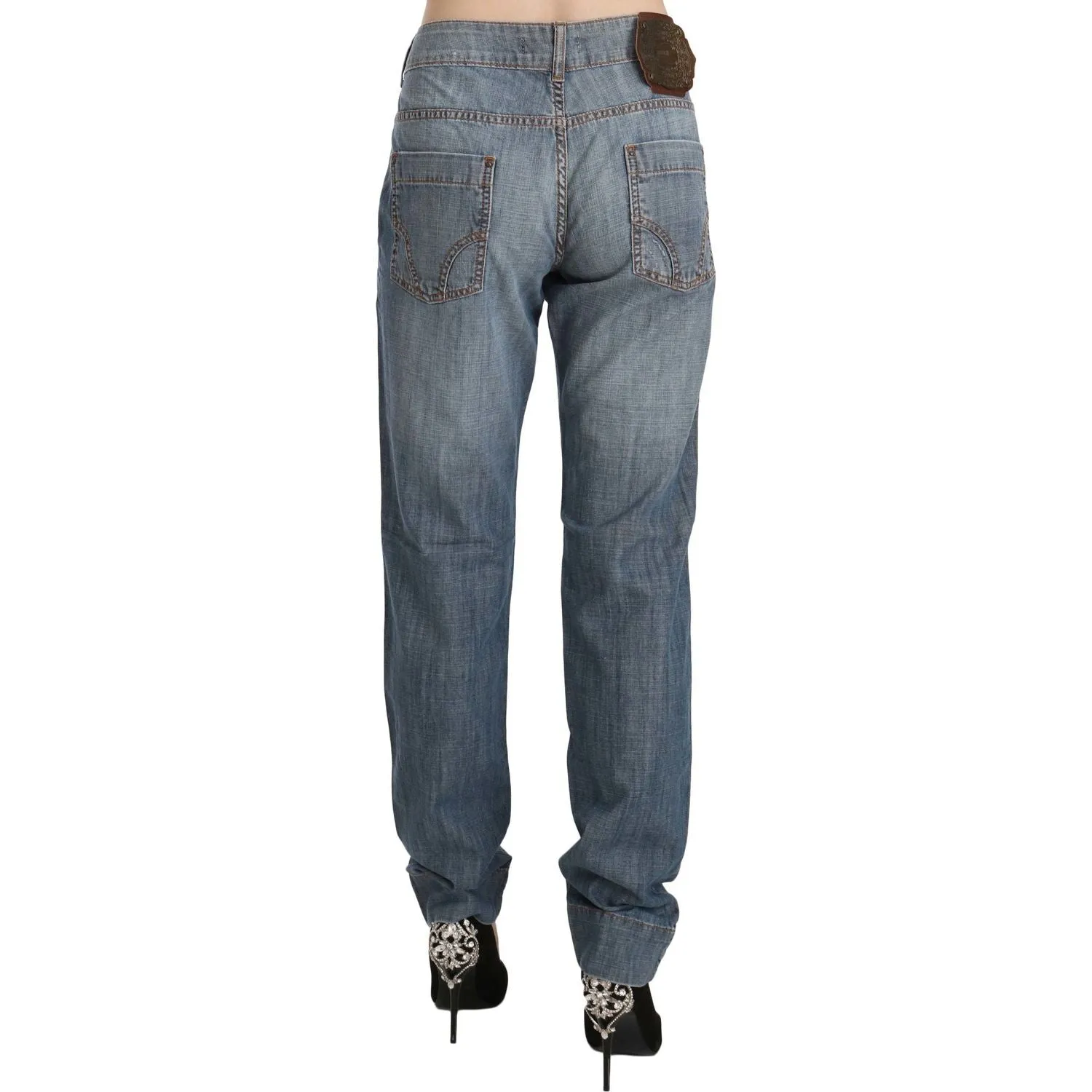 Just Cavalli Chic Blue Washed Slim Fit Denim Jeans