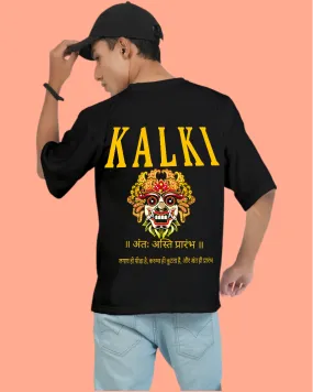 Kalkiji Black Oversized Men's T-Shirt