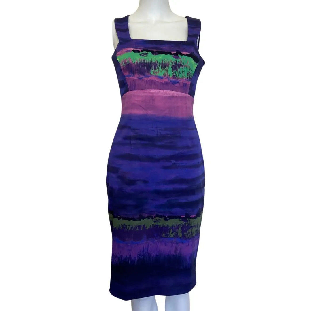 KAREN MILLEN Purple Bodycon Dress UK 10 | US 6