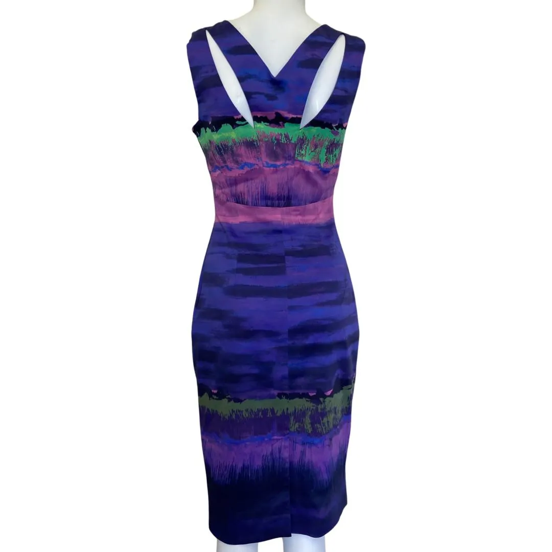 KAREN MILLEN Purple Bodycon Dress UK 10 | US 6