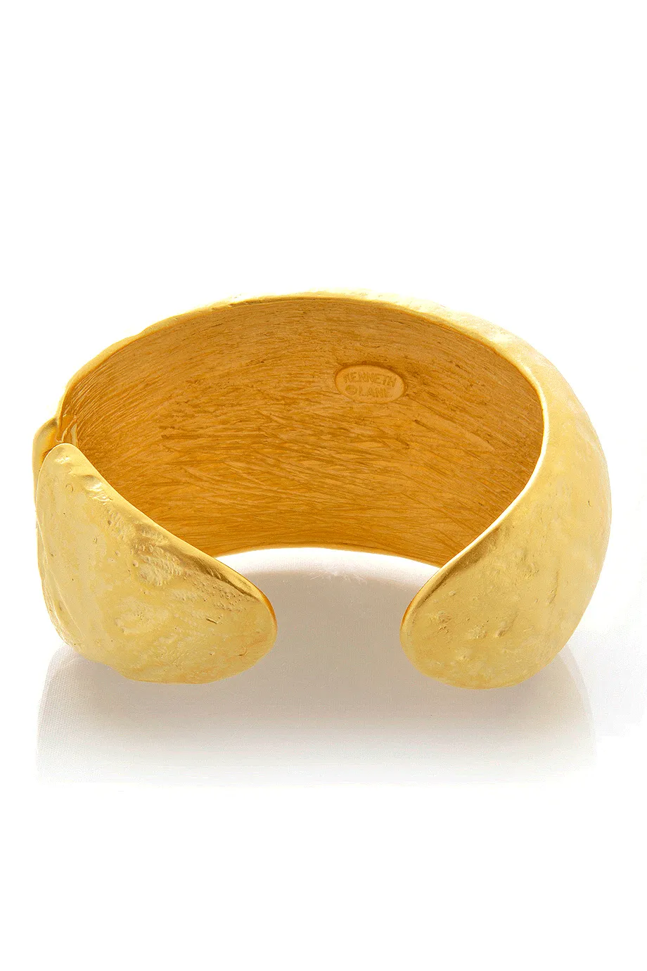 KENNETH JAY LANE Gold Hammered Cuff