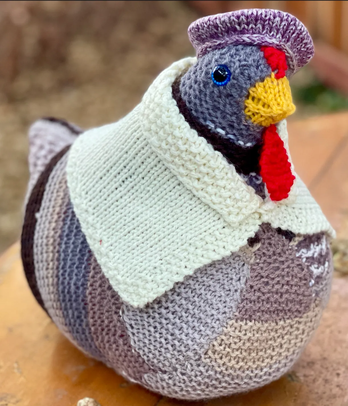 Knit Emotional Support Chicken Accessories Pattern #1