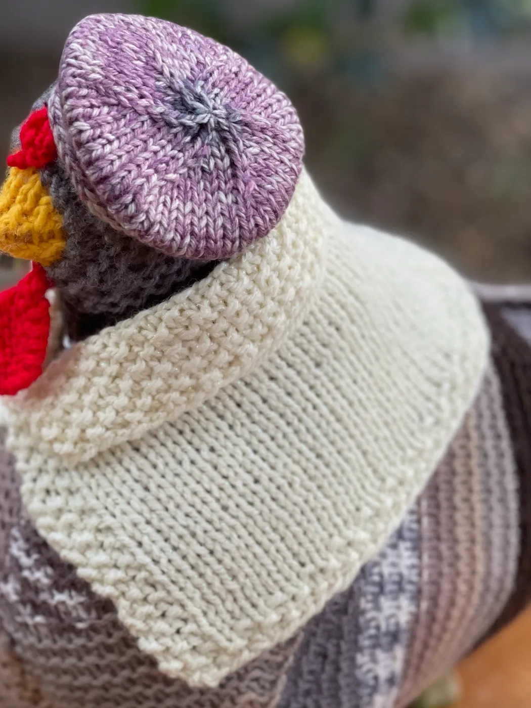 Knit Emotional Support Chicken Accessories Pattern #1