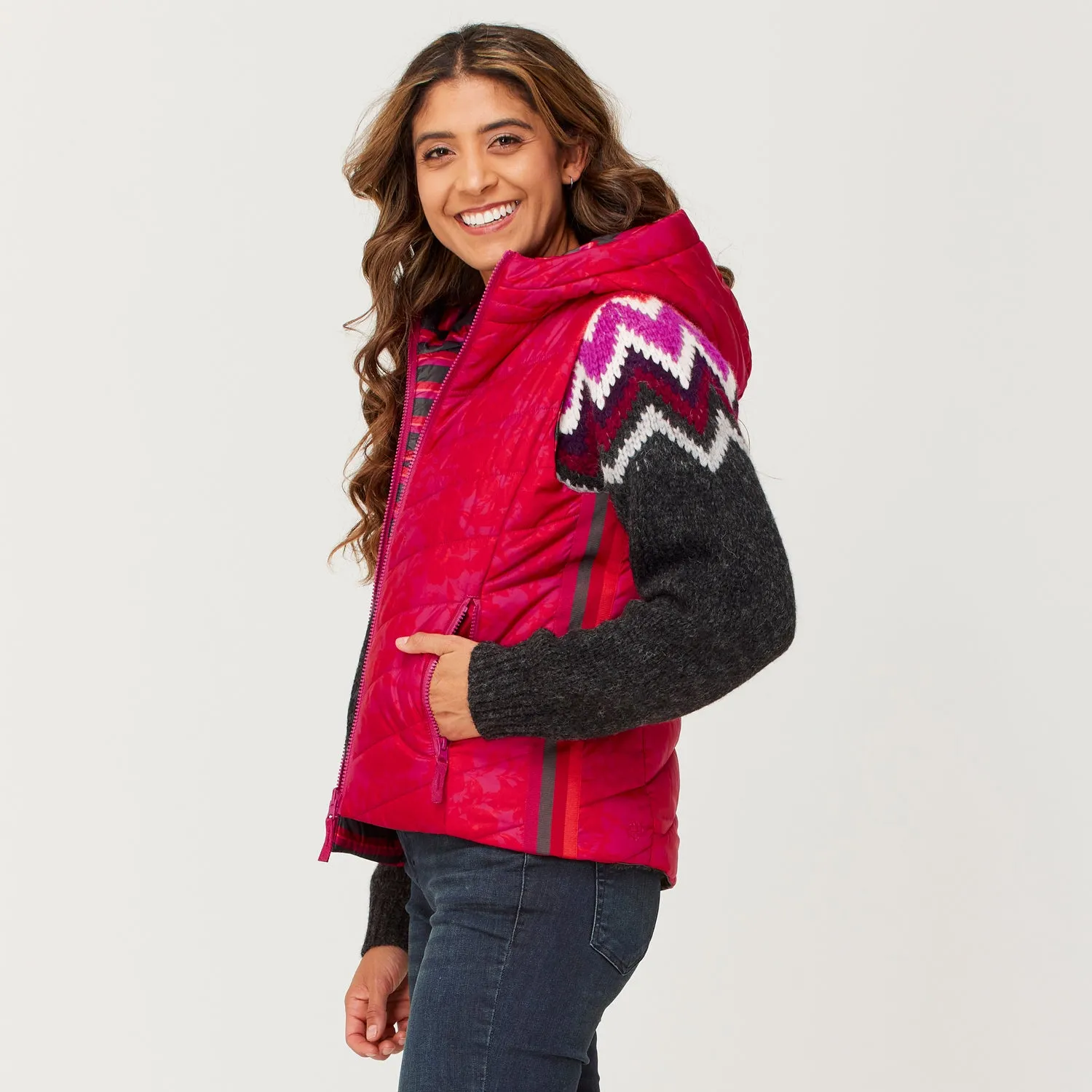 Krimson Klover Vesta Hooded Vest - Bloom